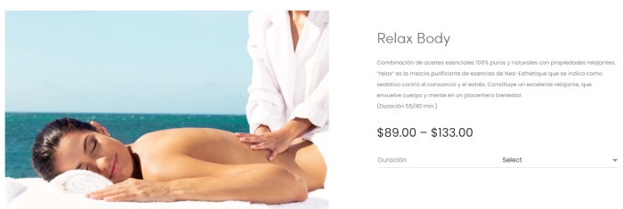 oferta de tratamiento Relax Body Neo Spa