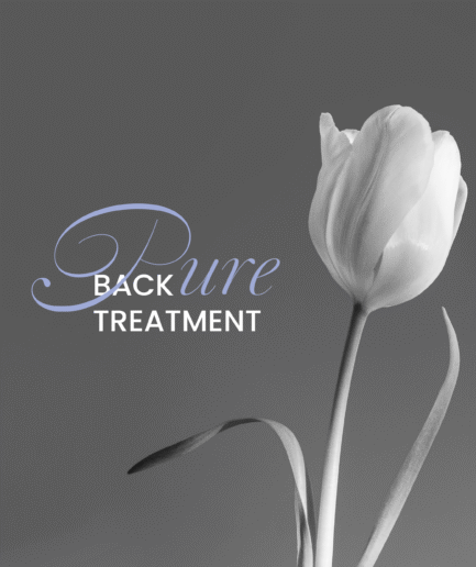 Foto de tulipan blanco y negro con Pure Back Treatment